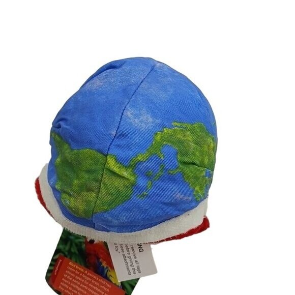 Discovery Parrot Plush Red Globe Reversible Vintage Stuffed Animal 6 Inch - Picture 9 of 9